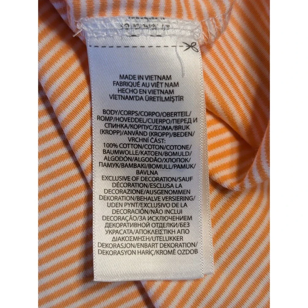 Polo Ralph Lauren Classic Fit Polo Shirt Men’s XXL Orange Striped Cotton
